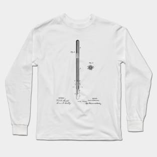 Fountain Pen Vintage Patent Hand Drawing Long Sleeve T-Shirt